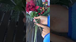 easiest christmas wreath ever 😮 diy crafts christmasdecor holiday [upl. by Anthiathia]