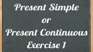 present simple or present continuous exercise  English grammar tutorial video lesson [upl. by Yeloc260]