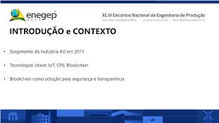 BLOCKCHAIN E SISTEMAS CIBER FÍSICOS DE MANUFATURA UMA REVISÃO SISTEMÁTICA DA LITERATURA [upl. by Haduj]