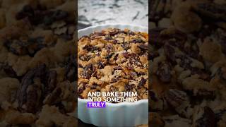 Sweet potato casserole with pecan crumble HolidayCooking recipe coocking [upl. by Notneiuq]