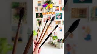 Different kind of watercolour brushes🖌️ytshorts shortfeed trendingonshort art artist [upl. by Antonina28]