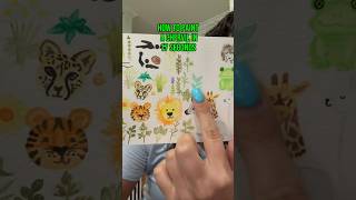 How to Paint Chervil in 17 Sec Tutorial🌿shorts art garden shortsart school science plants [upl. by Curt]