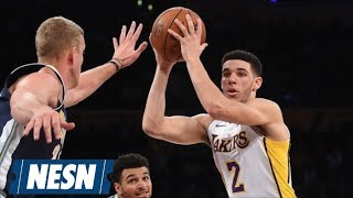 Lonzo Ball Leads Lakers To Win With Second TripleDouble Of Season [upl. by Tutankhamen316]