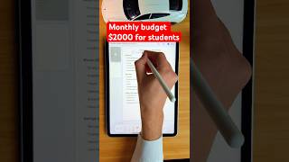 Monthly Budget using the 50 30 20 budgeting method Perfect for students who earn 2000 monthly [upl. by Einhapets]