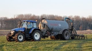 New Holland TM140 amp Record  drijfmest injekteren [upl. by Carboni]