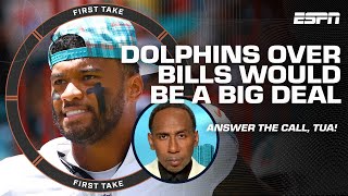 Stephen A Tua Tagovailoa amp Miami NEED TO STEP UP to beat Josh Allen amp the Bills 🗣️  First Take [upl. by Tram865]