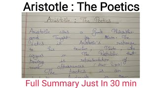 The Poetics By Aristotle  Literary Criticism in English Literature  poetics aristóteles [upl. by Eelitan]