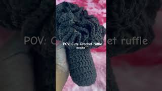 Cute Crochet ruffle socks sistanicewiththathook rufflesocks crochet handmade [upl. by Atnovart]