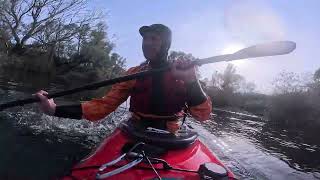 Kayak technique practice on the river Marcal [upl. by Ngo163]