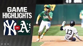 Yankees vs As Game Highlights 92224  MLB Highlights [upl. by Girardo]