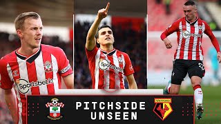 PITCHSIDE UNSEEN Southampton 12 Watford  Premier League [upl. by Hekking14]