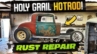 1932 Ford 3 Window Coupe Rust Repair on a REAL HOT ROD [upl. by Schmeltzer]