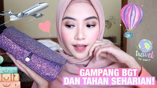 MY TRAVELING MAKEUP TUTORIAL  Shafira Eden [upl. by Leitman]