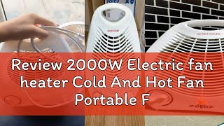 Review 2000W Electric fan heater Cold And Hot Fan Portable Fan Thermostat Heater Heater 2 in 1 [upl. by Ansell]