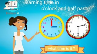 Telling time for children  How to tell the time in hour and half past  Elucidate Academy [upl. by Toshiko]