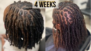 First Retwist on Coils Starter Locs  Cshaped Parting  Curly Ends [upl. by Lebezej]