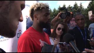 Odell Beckham Jr Football Camp at Boonton High School [upl. by Sixel]