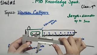 Vernier Calipers Class 9 Measuring Instrument Chapter 1 Vernier Scale [upl. by Asiulana]