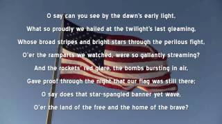 Star Spangled Banner US National Anthem with Lyrics [upl. by Htur]