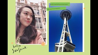 疫情前的西雅图Vlog 参观太空针塔首家Starbucks体验店Amazon超大玻璃球 [upl. by Amsirp628]