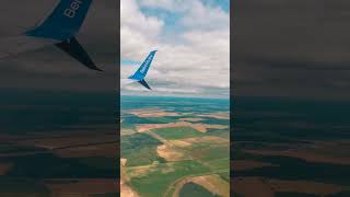 The Belavia plane gradually descends and lands at Minsk airport [upl. by Naryb95]