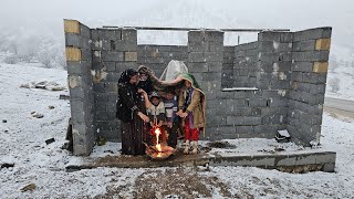 quotPutting plastic over the tent against heavy snow [upl. by Sacks]