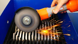 Operated Angle Grinder vs Shredder Amazing Experiment [upl. by Rosalia]