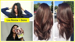 Garnier Color Naturals 532 Caramel Brown  Review  Demo  Hair Color At Home In 80 [upl. by Irisa81]