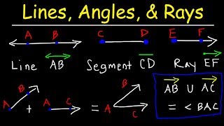 Lines Rays Line Segments Points Angles Union amp Intersection  Geometry Basic Introduction [upl. by Osicran234]