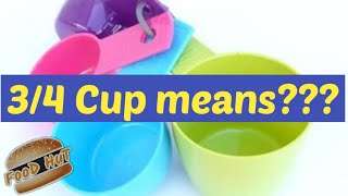 34 Cup Means How Much  34 Measurement with Measuring Cup  Tbsp to Cup  by FooD HuT [upl. by Amoreta]