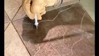 Concrete Etching Video—Wasp amp Dremel—ConcreteNetworkcom [upl. by Alilad106]