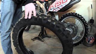 How To Stud a Motocross Tire [upl. by Ehpotsirhc919]