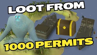 Loot From 1000 Tempoross Reward permits  OSRS Fishing Boss [upl. by Sheaff]