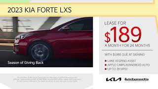 Lease a 2023 KIA Forte LXS for only 189 a month and Make Your Road Trip Memories Last a Lifetime [upl. by Buckingham]