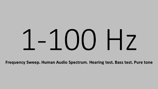 1100 Hz Frequency Sweep Human Audio Spectrum Hearing test Bass test Pure tone [upl. by Aketal]