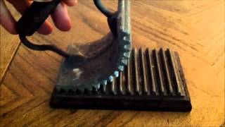 Playing with a 19th century cast iron fabric fluter [upl. by Mallen475]