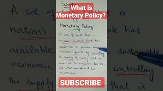 What is Monetary Policy [upl. by Chee426]