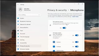 Allow Apps to Access Your Microphone Windows 11 Tutorial [upl. by Yretsym]