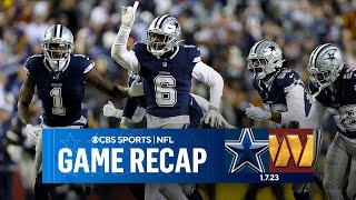 Cowboys DEFEAT Commanders CLINCH NFC EAST 2seed  Game Recap  CBS Sports [upl. by Harpole523]