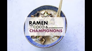 Recette  Nouilles udon aux champignons et lait de coco d’Emna Everard  ELLE à Table Belgique [upl. by Bradford252]