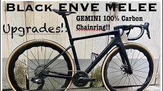 Black ENVE MELEE upgrades GEMINI Carbon Chainring UCI illegal [upl. by Atnas]