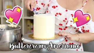 BUTTERCREAM AMERICANO RECETA Y ALISADO PERFECTO [upl. by Lihkin]