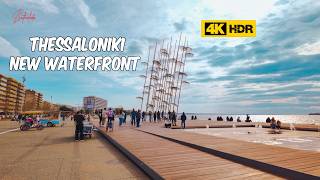 Thessaloniki Greece New Waterfront Walking Tour 4K HDR [upl. by Semaj]