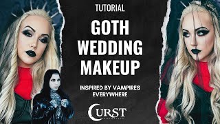 Tutorial Gothic Wedding Makeup with Curst Cosmetics and Vampires Everywhere [upl. by Helaina]