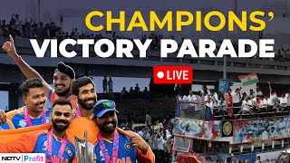 Team India Victory Parade LIVE I Indian Cricket Team Parade In Mumbai I Marine Drive LIVE [upl. by Ailyn72]