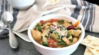 Pressure Cooker Minestrone Soup Recipe [upl. by Lienaj]