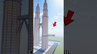 I crashed plane in Twin Tower In Minecraft [upl. by Erbma413]