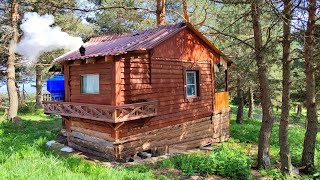 Living Alone in the Forest Balcony construction delicious cooking Water tank construction [upl. by Welsh498]