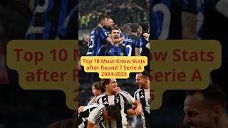 Top 10 MustKnow Stats after Round 7 Serie A 20242025 shorts seriea football [upl. by Fredrika216]