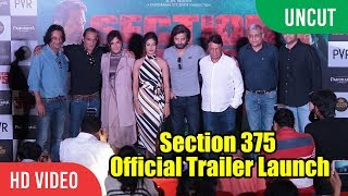 Section 375 Official Trailer Launch  Akshaye Khanna Richa ChadhaAjay Bahl [upl. by Lyrrad585]